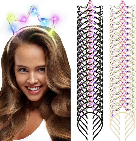 Willbond 40 PCS Light Up Crown LED LED Glow Crown Crown Trave Light Up Hoop LED Hoop in Kuwait