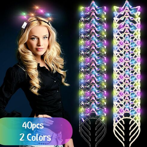 Willbond 40 PCS Light Up Crown LED LED Glow Crown Crown Trave Light Up Hoop LED Hoop in Kuwait