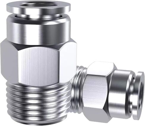 Pneumatic 304 من الفولاذ المقاوم للصدأ ذكر مستقيم 10 مم أنبوب OD x 1/2 بوصة NPT. in Kuwait