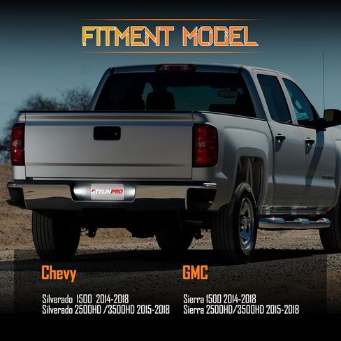 مجموعة مصابيح لوحة ترخيص LED متوافقة مع 2014-2023 Chevy Silverado GMC Sierra 1500 2500HD 3500HD Colorado Canyon ، عدسة غطاء ضوء لوحة الترخيص مع مصابيح LED بيضاء 6000K ، حزمة 2 in Kuwait