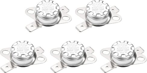 Rebower KSD301 Thermostat 130C NC Temperature Thermal Control Switch, [for Microwave Oven Refrigerators] - Normally Closed/Ceramics/5pcs in Kuwait