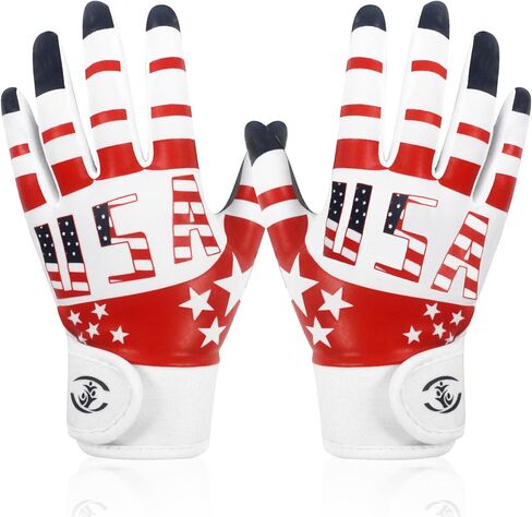 Youth Baseball USA Flag Glove American Flag Batting Gloves Comfortable Fit Breathable Durable Lightweight Design Junior Training Batting in Kuwait