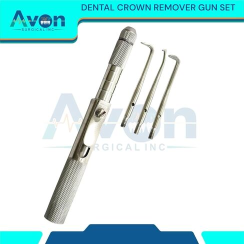 أداة الأسلحة Remover Tooth Crown مع نصائح المرفقات - شبه آلية - مجموعة 4pcs - أدوات طب الأسنان من الفولاذ المقاوم للصدأ in Saudi Arabia