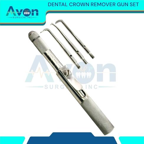 أداة الأسلحة Remover Tooth Crown مع نصائح المرفقات - شبه آلية - مجموعة 4pcs - أدوات طب الأسنان من الفولاذ المقاوم للصدأ in Saudi Arabia