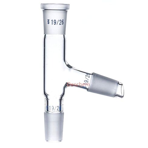 19/26 75 Bend Glass Distillation Adapter 3-Way Lab Distilling Tube in Saudi Arabia