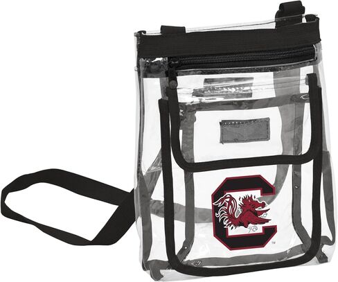 Logo Brands Gameday Clear Crossbody Bag - Stadium Approved, Adjustable Strap, Front Zipper Pocket in Kuwait