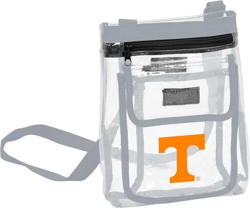 Logo Brands Gameday Clear Crossbody Bag - Stadium Approved, Adjustable Strap, Front Zipper Pocket in Kuwait