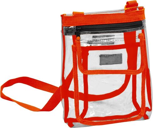 Logo Brands Gameday Clear Crossbody Bag - Stadium Approved, Adjustable Strap, Front Zipper Pocket in Kuwait