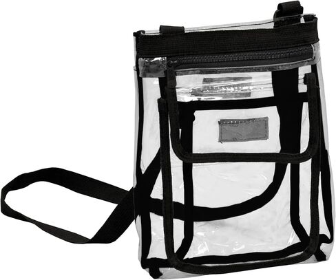 Logo Brands Gameday Clear Crossbody Bag - Stadium Approved, Adjustable Strap, Front Zipper Pocket in Kuwait