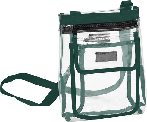 Logo Brands Gameday Clear Crossbody Bag - Stadium Approved, Adjustable Strap, Front Zipper Pocket in Kuwait