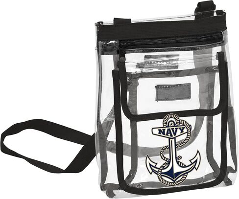Logo Brands Gameday Clear Crossbody Bag - Stadium Approved, Adjustable Strap, Front Zipper Pocket in Kuwait