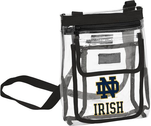 Logo Brands Gameday Clear Crossbody Bag - Stadium Approved, Adjustable Strap, Front Zipper Pocket in Kuwait