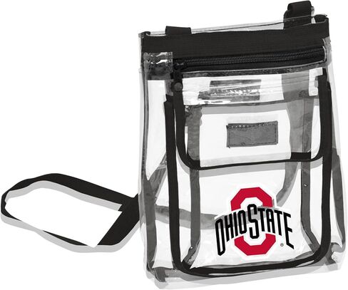 Logo Brands Gameday Clear Crossbody Bag - Stadium Approved, Adjustable Strap, Front Zipper Pocket in Kuwait