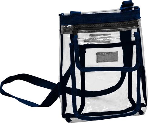 Logo Brands Gameday Clear Crossbody Bag - Stadium Approved, Adjustable Strap, Front Zipper Pocket in Kuwait