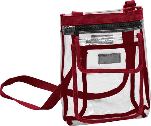 Logo Brands Gameday Clear Crossbody Bag - Stadium Approved, Adjustable Strap, Front Zipper Pocket in Kuwait