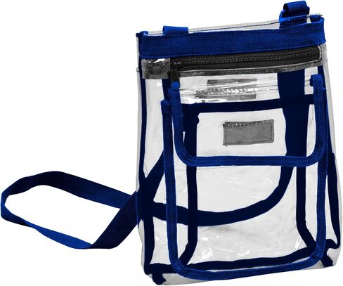 Logo Brands Gameday Clear Crossbody Bag - Stadium Approved, Adjustable Strap, Front Zipper Pocket in Kuwait