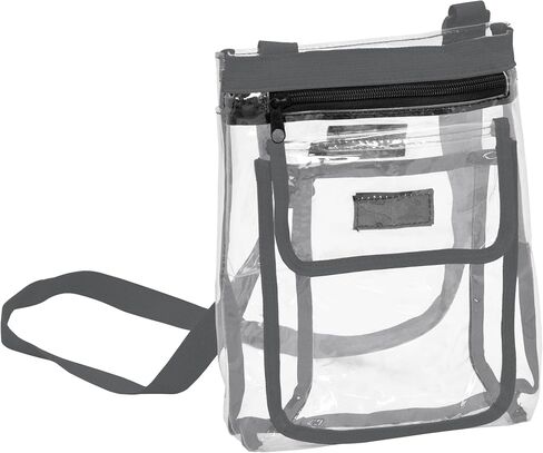 Logo Brands Gameday Clear Crossbody Bag - Stadium Approved, Adjustable Strap, Front Zipper Pocket in Kuwait