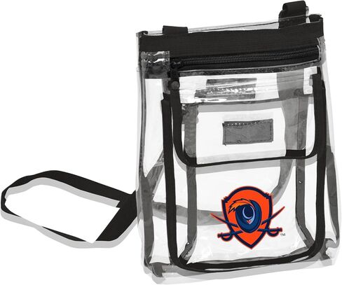 Logo Brands Gameday Clear Crossbody Bag - Stadium Approved, Adjustable Strap, Front Zipper Pocket in Kuwait