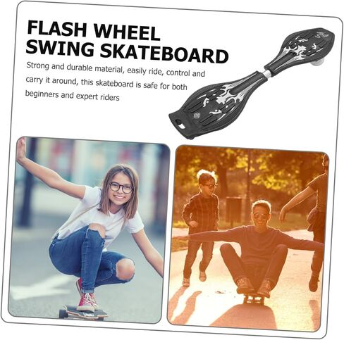 Outdoor Sports Skateboard Glitter Roller for Boy Girl Safe Two-Wheel Skateboard Non-Slip Grip in Saudi Arabia