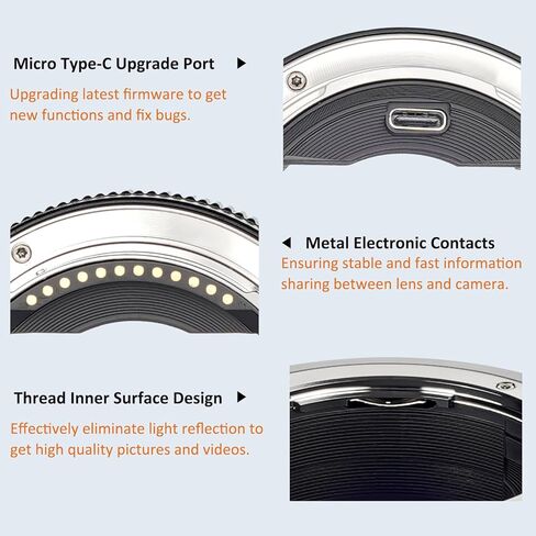 E-Mount AF Lens Adapter EF-NEX IV Compatible with Canon EOS EF/EF-S Series Lens to Sony E-Mount Camera A7 A7II A7III A7R A7RII A7RIII A7S A7SII A9 NEX7 A5100 A6000 A6300 A6500 in Kuwait