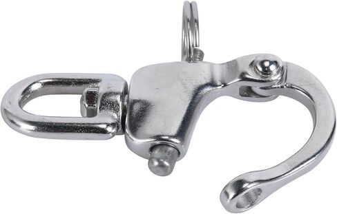 صنعت Amarine 4 حزمة Swivel Eye Snap Shackle release relect الكفالة تزوير القارب الشراعي من الفولاذ المقاوم للصدأ للمراكب الشراعية spinnaker halyard CD309012 (3-1/2 ") (4) in Saudi Arabia