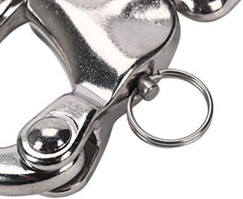 صنعت Amarine 4 حزمة Swivel Eye Snap Shackle release relect الكفالة تزوير القارب الشراعي من الفولاذ المقاوم للصدأ للمراكب الشراعية spinnaker halyard CD309012 (3-1/2 ") (4) in Saudi Arabia