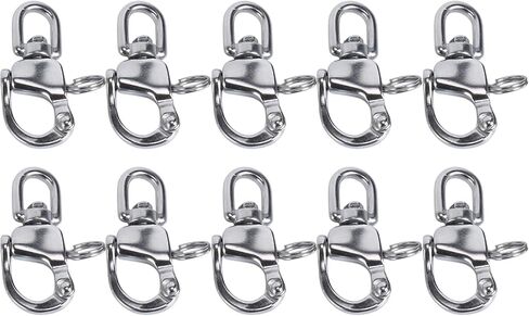 صنعت Amarine 4 حزمة Swivel Eye Snap Shackle release relect الكفالة تزوير القارب الشراعي من الفولاذ المقاوم للصدأ للمراكب الشراعية spinnaker halyard CD309012 (3-1/2 ") (4) in Saudi Arabia