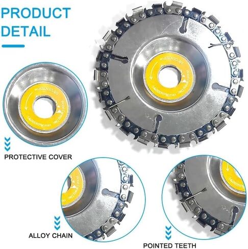 2pcs 4 Inch 22 Tooth Angle Grinder Dedicated Chain Disc Woodwork Carving Chain Saw Disc Angle Grinding Disc Slotting Saw Blade Tool in Saudi Arabia