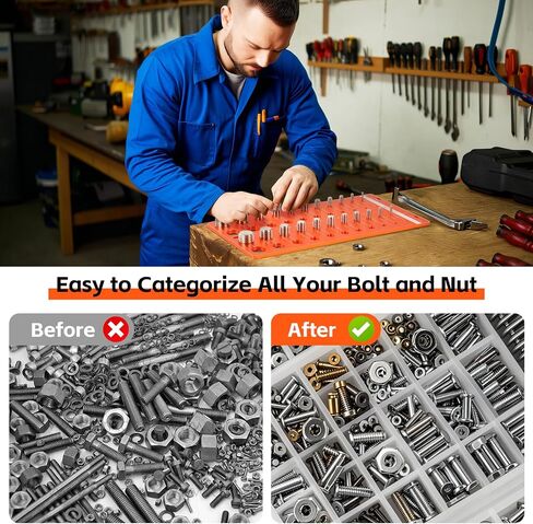 44 NUT و BOLT THEWST CHECKER قياسي ومقياس ، ومقياس الترباس ومقياس الخيط مع 22 متري و 22 ، مكتشف حجم الترباس ، مقياس الترباس قابل للتجربة على الجدار in Saudi Arabia