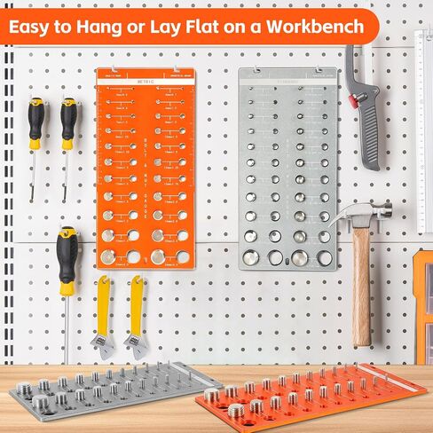 44 NUT و BOLT THEWST CHECKER قياسي ومقياس ، ومقياس الترباس ومقياس الخيط مع 22 متري و 22 ، مكتشف حجم الترباس ، مقياس الترباس قابل للتجربة على الجدار in Saudi Arabia