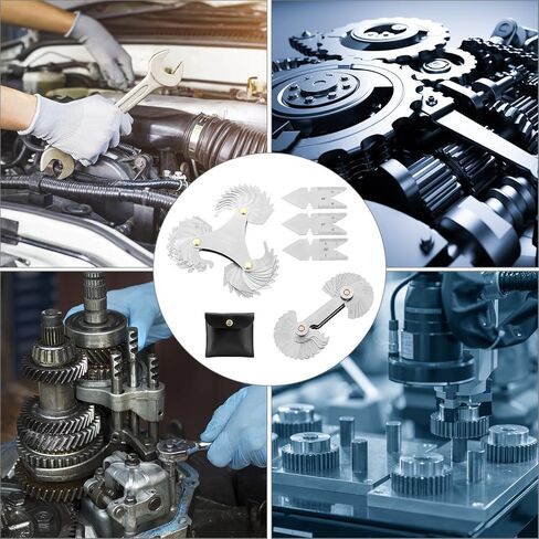 Qwork 5 قطع مؤشر الترابط مقياس قياس مجموعة أدوات الأدوات-الفولاذ المقاوم للصدأ ، SAE والقياسات المتري ، وضع علامات سهلة القراءة in Saudi Arabia