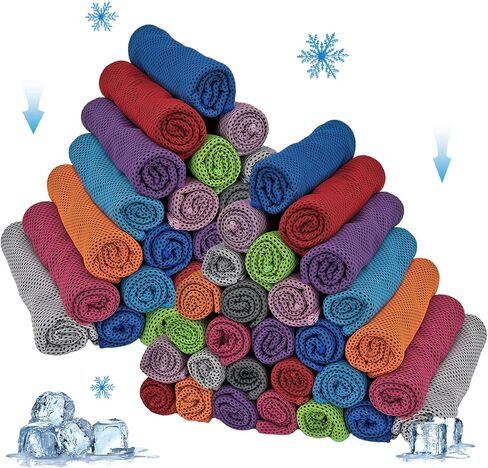 Cooling Towels, Soft Breathable Sweat Ice Towel for Sports, Yoga, Gym, Golf, Camping, Running, Fitness, Workout & More Activities in Kuwait