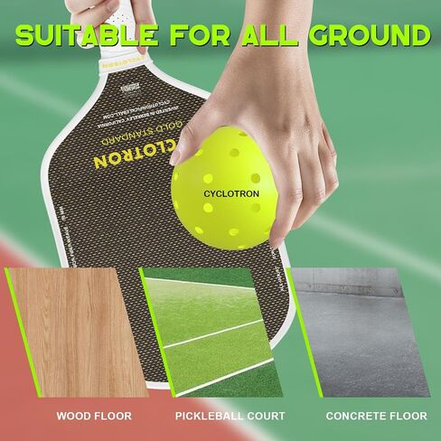 cyclotron P-40 Outdoor Pickleball Balls – USAPA Approved Pickleballs, 40-Hole Precision Design, High Visibility, Durable Seamless HDPE Construction, 3/6 Pack in Saudi Arabia
