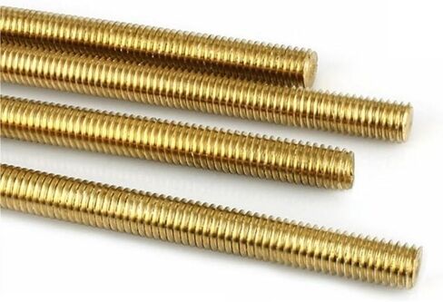 قضيب ملولب ، ترصيع معدني ، M2 M3 M16 Full Thread Brass Rod Bar Fastener ، طول 250 500 مم نحاس بالكامل 1pc (M8*250mm) in Kuwait