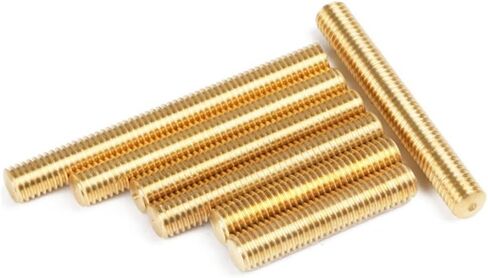 قضيب ملولب ، ترصيع معدني ، M2 M3 M16 Full Thread Brass Rod Bar Fastener ، طول 250 500 مم نحاس بالكامل 1pc (M8*250mm) in Kuwait