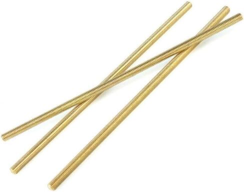 قضيب ملولب ، ترصيع معدني ، نحاس كامل M4 M5 M6 M12 Solid All Thread Stud Thread Rod ، طول 250 مم شريط النحاس الملولب 1pc (M5*250mm) in Kuwait