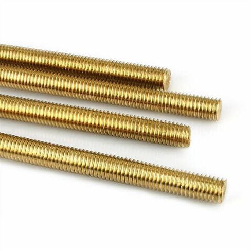 Threaded Rod, Metal Studs, Bolt nut Stud Thread Shaft Rod Bar Stud, Lenth 250 500mm Full Brass Thread Rod, M2 M14 M10 M16 Threaded Brass Rod, D*L 1PC(M8*500MM) in Kuwait