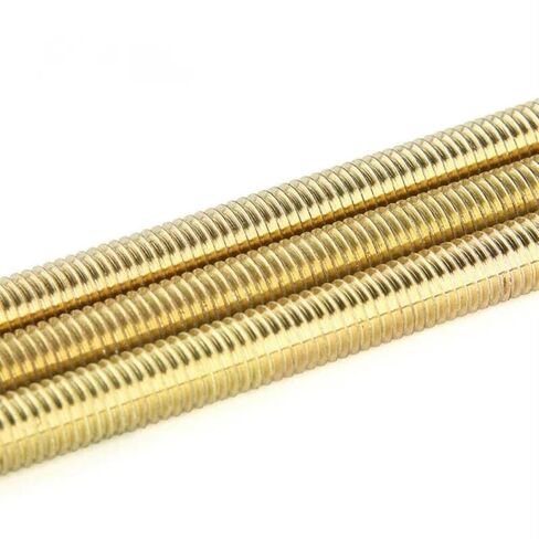 Threaded Rod, Metal Studs, Bolt nut Stud Thread Shaft Rod Bar Stud, Lenth 250 500mm Full Brass Thread Rod, M2 M14 M10 M16 Threaded Brass Rod, D*L 1PC(M8*500MM) in Kuwait