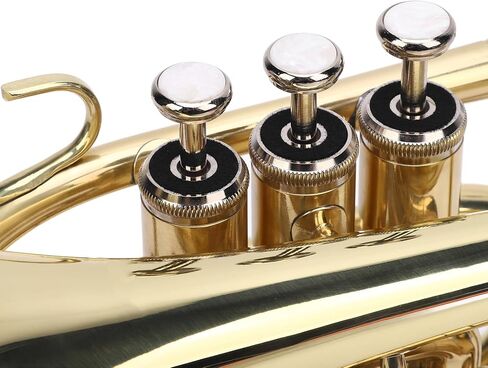 Keenso BB Pocket Trumpet Brass Compact BB Brumbet Kit Control Control Design Design Smooth Play 23x15x9.5cm مع حزام الكتف الصلب للطلاب المبتدئين in Saudi Arabia