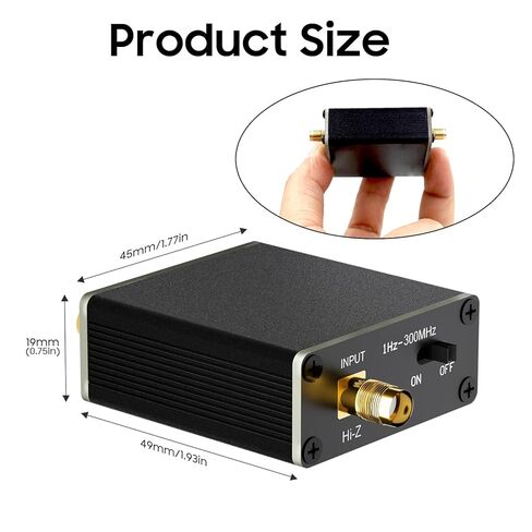 High Impedance Amplifier,Hi Z Amplifier Convert Output 50 ohms Impedance for Donut,Mini Loop,Whip,Magnetic Rod Antenna,Suitable for HackRF,Malahit,walkie-Talkie,SDR Radio in Kuwait