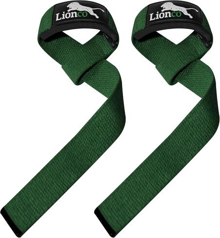 LIONCO Weightlifting Straps for Gym – Heavy Duty Padded Wrist Straps for Deadlifts, Powerlifting, Strength Training & CrossFit | Non-Slip Grip Lifting Straps for Men & Women, Bodybuilding, Fitness, Weight Training & Workout Support in Saudi Arabia