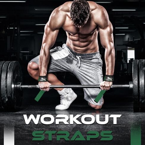 LIONCO Weightlifting Straps for Gym – Heavy Duty Padded Wrist Straps for Deadlifts, Powerlifting, Strength Training & CrossFit | Non-Slip Grip Lifting Straps for Men & Women, Bodybuilding, Fitness, Weight Training & Workout Support in Saudi Arabia
