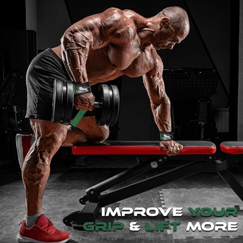 LIONCO Weightlifting Straps for Gym – Heavy Duty Padded Wrist Straps for Deadlifts, Powerlifting, Strength Training & CrossFit | Non-Slip Grip Lifting Straps for Men & Women, Bodybuilding, Fitness, Weight Training & Workout Support in Saudi Arabia