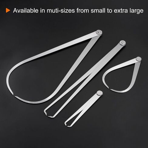 HARFINGTON Firm Joint Inside Outside Caliper Set 600mm 24 Inch 410 Stainless Steel Firm Friction Joint for External Internal Measurements in Kuwait