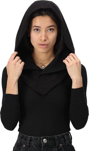 Assassin Hood and Mask Cotton Ninja Balaclava Adaptable Hoodie Casual Ren Faire Cosplay LARP Costume Cowl in Kuwait