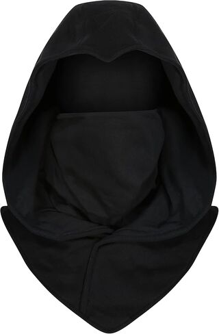 Assassin Hood and Mask Cotton Ninja Balaclava Adaptable Hoodie Casual Ren Faire Cosplay LARP Costume Cowl in Kuwait