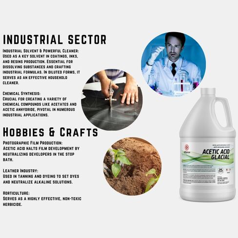 Acetic Acid Glacial Technical - 1 Quart: High Purity Multi-Use Solution for Home & Industrial Applications in Saudi Arabia