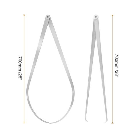 HARFINGTON Firm Joint Inside Outside Caliper Set 600mm 24 Inch 410 Stainless Steel Firm Friction Joint for External Internal Measurements in Kuwait