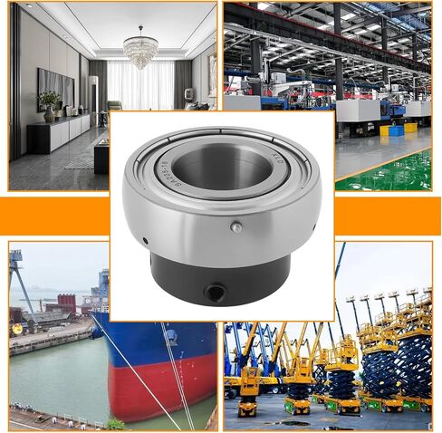 eMagTech 2pcs SA205-16 Eccentric Collar Locking Insert Bearing Suitable for Automobile Industry Papermaking Machinery Agricultural Machinery Inner 25.4mm, Diameter 52mm in Saudi Arabia