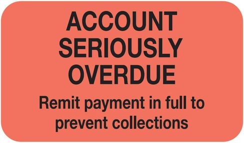 الإشعار النهائي لمدة 10 أيام تسمية الطلب على فواتير المريض ، أحمر الفلورسنت 1-1/2 "× 7/8" ، لاصق دائم ، 250 ملصق/صندوق ، دكتور الاشياء in Kuwait